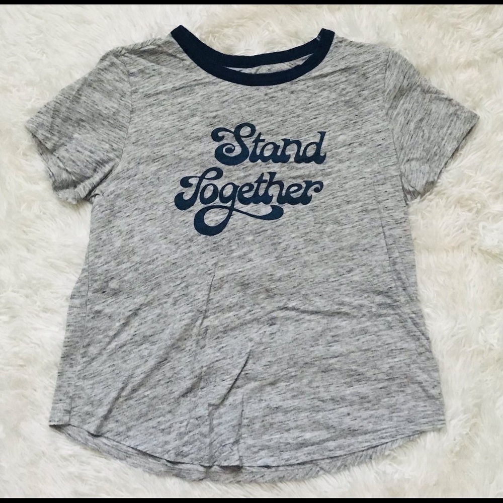 Old navy gray and navy blue T-shirt. Size medium.